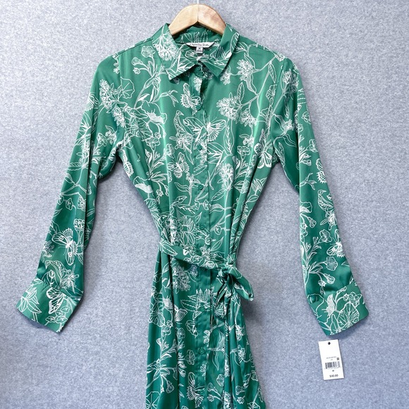 Ophelia Roe Dress Womens Medium Floral Button Front Shirt Dress Romantic - Picture 5 of 13